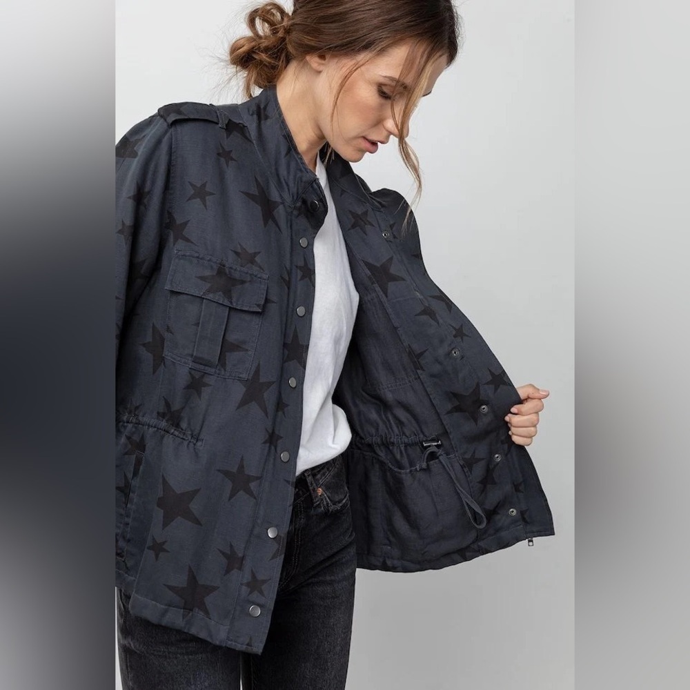 Rails Star Print Utility Jacket light jacket summer fall layer Lightweight - Picture 2 of 7